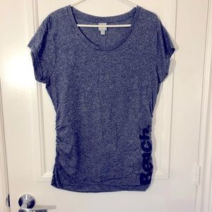 BENCH T-Shirt, Cap Sleeves, Dark Grey, Women’s Size M